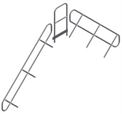 Поручень и перила площадки Zarges Z600, 8 ступеней, съемные 42359978 - фото 100775