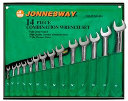 Набор комбинированных гаечных ключей Jonnesway дюймовых в сумке, 3/8"-1-1/4", 14 предметов W26414S - фото 109275