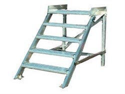 Алюминиевый трап с подмостком Krause передвижной, 1000мм 3 ступени 45° 810427 - фото 11592