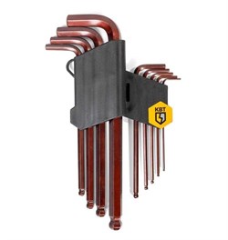 Набор шестигранных ключей с шаром КВТ КШ-9s - фото 287708