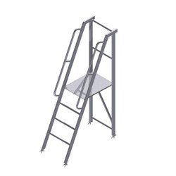 Лестница-платформа фиксированной высоты с шипами ALUR ЛПФВА-1 - фото 297693
