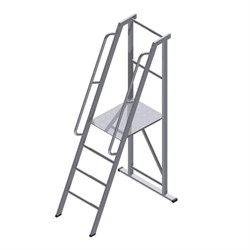 Лестница-платформа фиксированной высоты с траверсой ALUR ЛПФВА-1Т - фото 297699