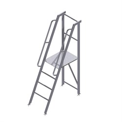 Лестница-платформа фиксированной высоты с шипами ALUR ЛПФВА-2 - фото 297705