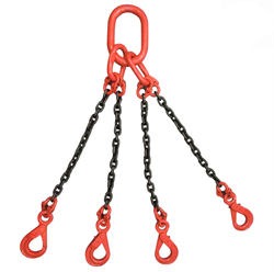 Цепной строп с самозакрывающимся крюком OCALIFT 4СЦ 6,7т 2,5м - фото 322279