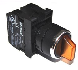 Переключатель EMAS 0-1 с фиксацией, жёлтый 1НО+1НЗ B102SL20S - фото 323162