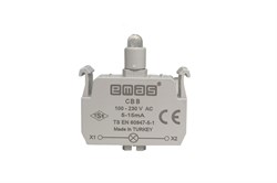 Блок-контакт подсветки EMAS с белым светодиодом 100-230V AC CBB - фото 323702