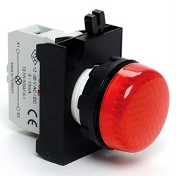 Сигнальная арматура EMAS красная со светодиодом 100-230В AC CP0K0XK - фото 323756