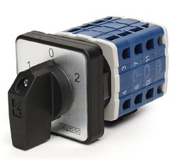 Трехфазный реверсивный переключатель полюсов EMAS (1-0-2) 10А PSA010KD334S - фото 327674