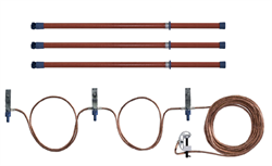 Переносное заземление Диэлектрик для ВЛ до 100 кВ ЗПЛ-110-3 Д (50 кв.мм) (3 штанги) - фото 338127