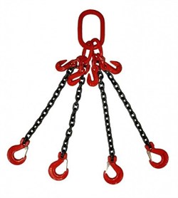 Строп цепной TOR 4СЦ г/п 17,0 т 4,5 м с укорачивающими крюками, шт - фото 358818