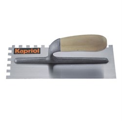 Гладилка зубчатая с дерев.ручкой, 12х28 см, зуб 12 мм Kapriol 23023