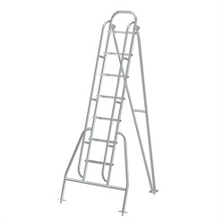 Алюминиевая садовая лестница MEGAL ЛСАСОО-2,4 с откидной опорой - фото 378011