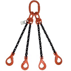 Строп цепной TOR 4СЦ г/п 8,0 т 3,0 м с самозакрывающимися крюками с проушиной