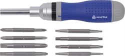 Отвертка с насадками МАСТАК со сменными жалами 19 в 1 049-19B - фото 675830