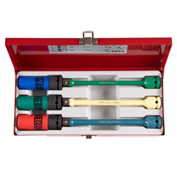 Набор ударных глубоких торцевых головок и торсионных удлинителей 1/2", 17, 19, 21 мм KING TONY 44906MP TONY - фото 680089