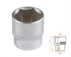 Головка торцевая стандартная шестигранная 3/8", 21 мм AFFIX AF00030021 AF00030021 - фото 682405