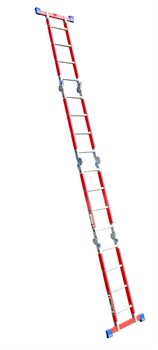 Стеклопластиковая шарнирная четырёхсекционная лестница Алюмет Fiberglass FGT44 - фото 689018
