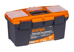 Ящик для инструмента пластиковый Amigo 12" (32х17,5х16 см) 74854 - фото 693974