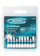 Набор шлицевых бит Gross SL5x25, 10 шт 11320