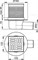 Сливной трап AlcaPlast APV31 105x105/50, выпуск боковой, комбинированный гидрозатвор - фото 337718
