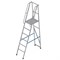 Алюминиевая лестница-платформа Мегал фиксированной высоты с резиновыми башмаками ЛПФВА Н=1,5-2 - фото 377219